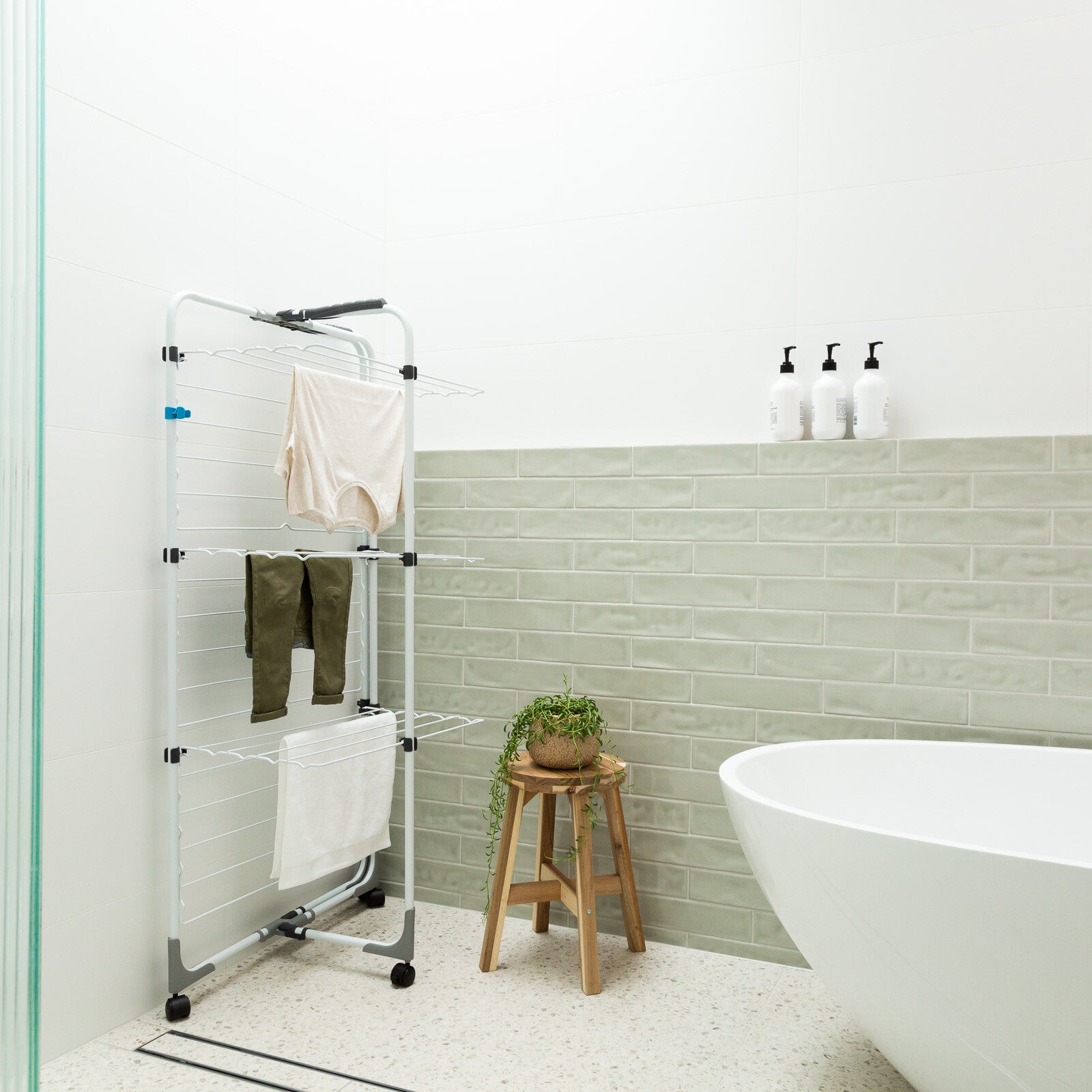 3 tier store mobile clothes airer