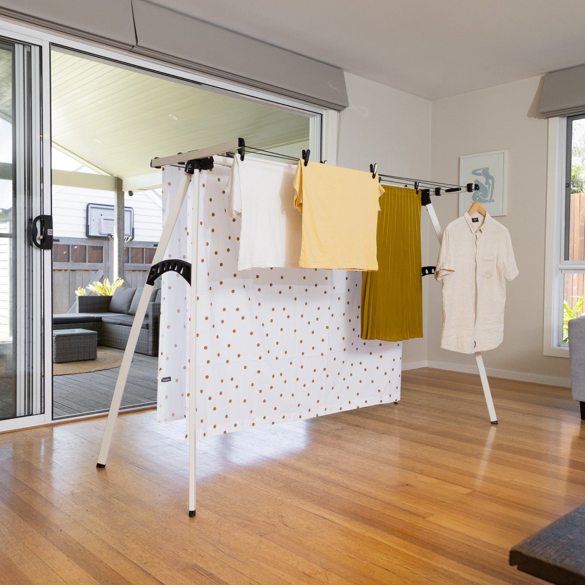 Portable indoor on sale clothesline