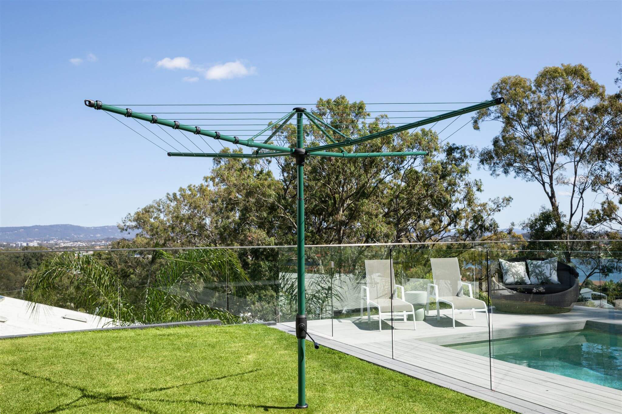 Removable rotary washing line sale